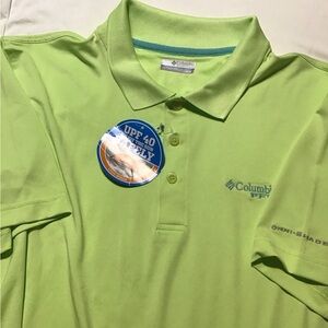 Columbia Lime Green Performance Polo